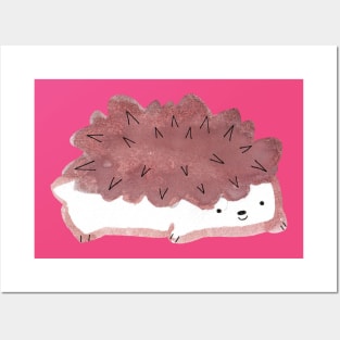 Watercolor Hedgehog Posters and Art